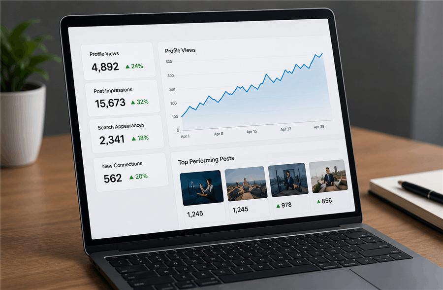 Socxly analytics dashboard for personal branding on LinkedIn